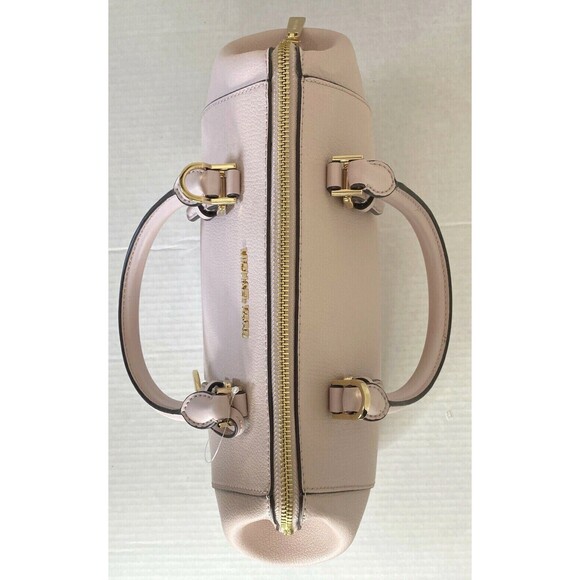 New Michael Kors Charlotte Large Satchel Leather Powder Blush - Picture 7 of 7